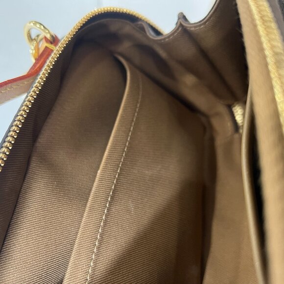 $3100 NEW Louis Vuitton 2021 Brown Monogram Utility Gold Crossbody Pouch Bag - Picture 12 of 14